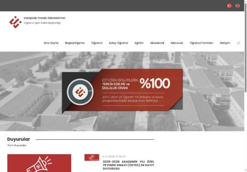 Eskişehir Teknik Üniversitesi - Öğrenci İşleri Daire Başkanlığı