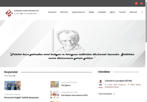 Eskişehir Teknik Üniversitesi - İş Yeri Sağlık ve Güvenlik Birimi