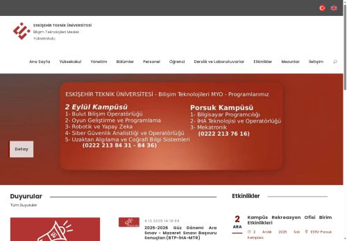 Eskişehir Teknik Üniversitesi - Bilişim Teknolojileri Meslek Yüksekokulu