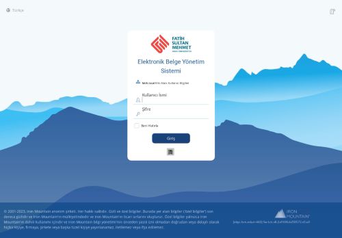 FSMVU - Giriş Sayfası