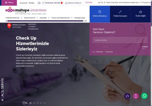 Anasayfa - Maltepe Üniversitesi Tıp Fakültesi Hastanesi