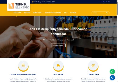 İstanbul Acil 7/24 Nöbetçi Elektrikçi | 0 530 144 48 90