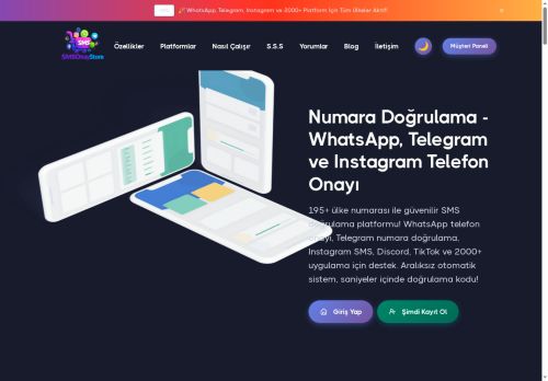 Numara Doğrulama - WhatsApp, Telegram, Instagram Telefon Onayı | Sms Onay Store