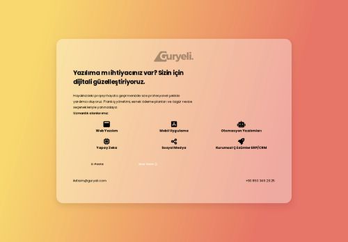 Güryeli - Yazılım Hizmetleri
