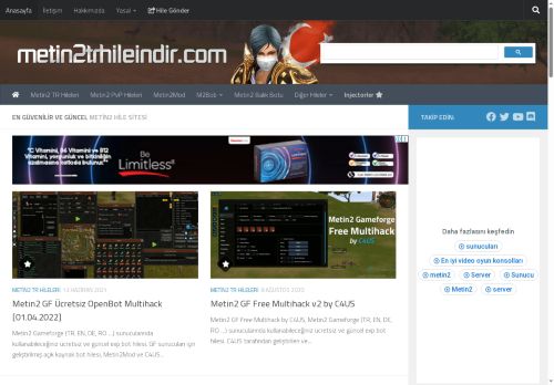 En Güncel Metin2 Hile İndirme Sitesi - Metin2 TR Hile indir