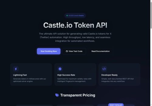 Castle.io Solver API | Twitter & X Castle Token Generator