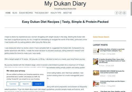 Easy Dukan Diet Recipes | Tasty, Simple & Protein-Packed - My Dukan Diary