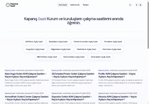 Kurumların ve Kuruluşların Çalışma Saatleri - Kurum ve kuruluşların kaçta açıldığını ve kaçta kapandığını anında öğrenin!