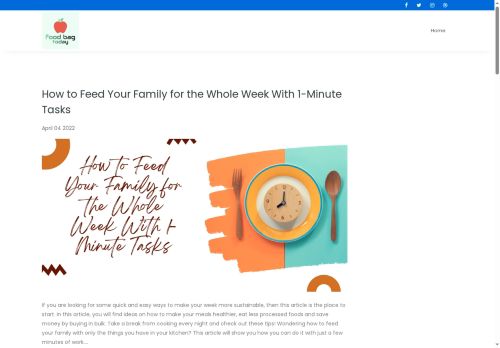 Healty Food Blog - FoodBagToday