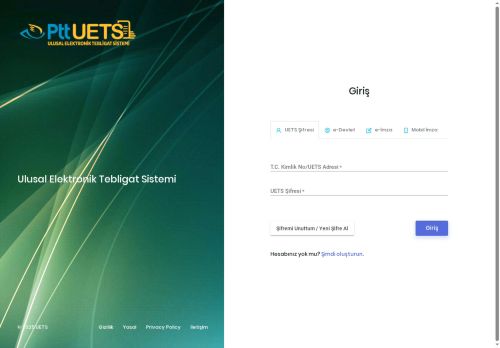 UETS | Ulusal Elektronik Tebligat Sistemi Mesaj Merkezi