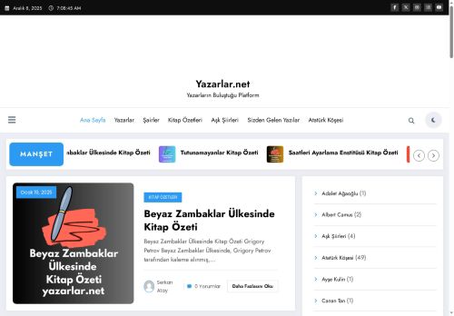 Yazarlar.net - Yazarların Buluştuğu Platform