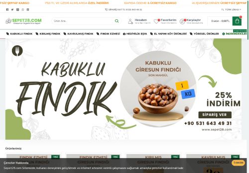 Sepet28 | Giresun'un Organik Ürün Sepeti | Giresun Fındığı