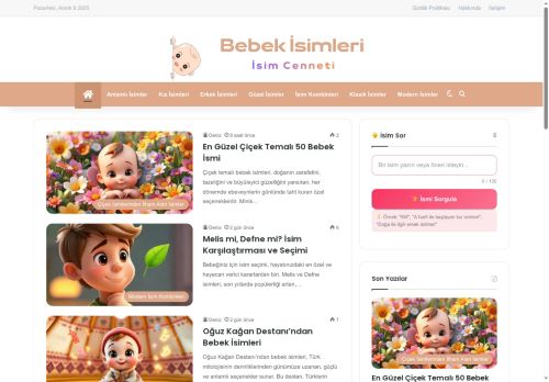 Bebek İsimleri - İsim Cenneti