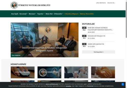Türkiye Noterler Birliği - Ana Sayfa