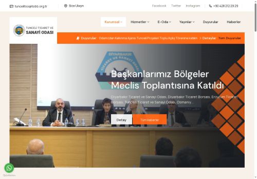 Tunceli Ticaret ve Sanayi Odası Başkanlığı | Tunceli Ticaret ve Sanayi Odası Resmi Web Sitesi