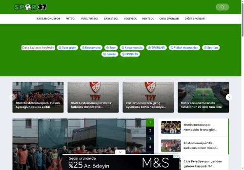Spor 37 - Kastamonuspor Haberleri - Futbol Haberleri - Süper Lig 1. Lig 2. Lig ve 3. Lig Haberleri - Kastamonu'da Spor - Kastamonu Spor Gazetesi