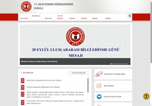 T.C. BİLGİ EDİNME DEĞERLENDİRME KURULU