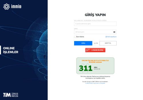 Online İşlemler - Giriş