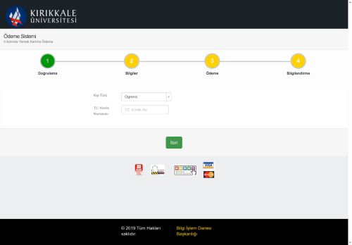 Kırıkkale Üniversitesi Ödeme Sistemi