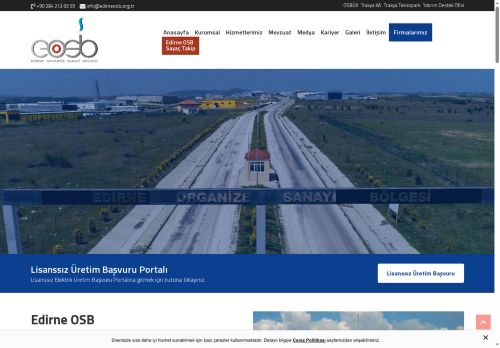 Edirne OSB - Edirne Organize Sanayi Bölgesi Resmi Web Sitesi