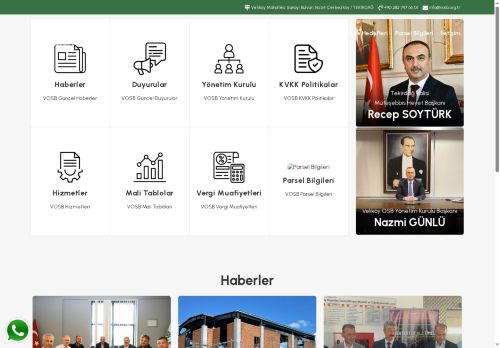 VOSB | Veliköy Organize Sanayi Bölgesi - Çerkezköy