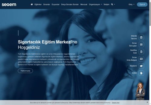 Anasayfa
 | Sigortacılık Eğitim Merkezi-SEGEM