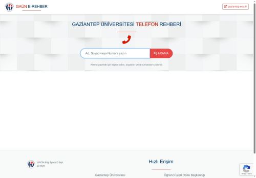 Gaziantep Üniversitesi E-Rehber - 11.12.2025