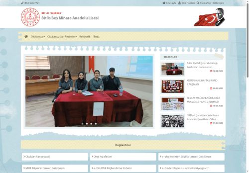 BİTLİS / MERKEZ  - Bitlis Beş Minare Anadolu Lisesi