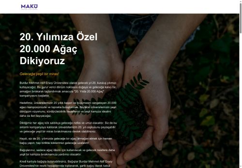 MAKÜ Fidan Bağışı