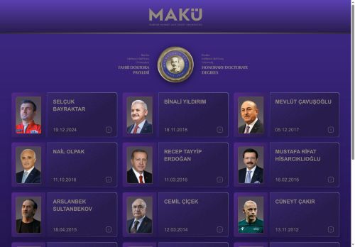 MAKÜ - Fahri Doktora Payeleri