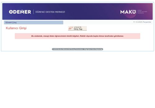 Burdur Mehmet Akif Ersoy Üniversitesi, ÖDEMER Öğrenci Destek Merkezi