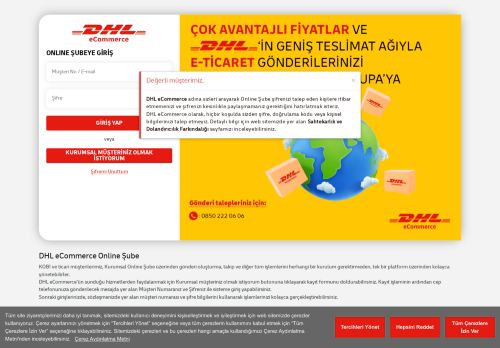 DHL eCommerce Online Şube Giriş
