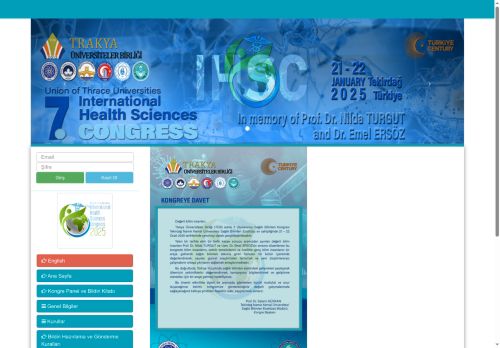 Trakya Üniversiteler Birliği (TÜB) 7. Uluslararası Sağlık Bilimleri Kongresi