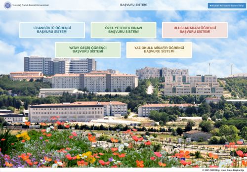 NKÜ ULUSLARARASI ÖĞRENCİ BAŞVURU SİSTEMİ