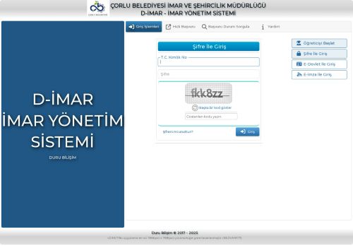 D-İMAR - İMAR YÖNETİM SİSTEMİ Web Uygulaması
