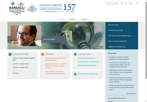 B.Ü. KRDAE Bölgesel Deprem-Tsunami İzleme ve Değerlendirme Merkezi