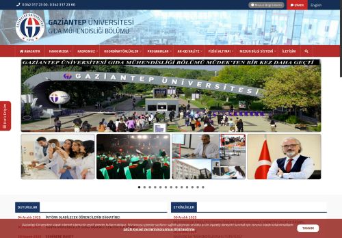 Gıda Mühendisliği Bölümü