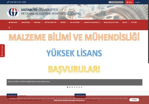 METALURJİ VE MALZEME MÜHENDİSLİĞİ BÖLÜMÜ