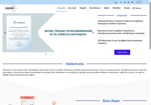 Akredite Eğitim Programları - TEPDAD