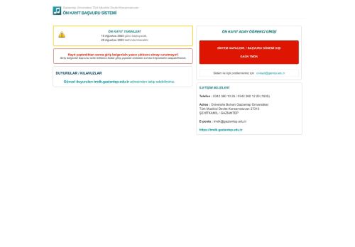 Gaziantep Üniversitesi TMDK