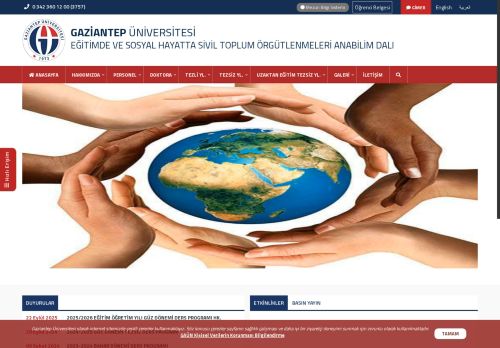 Eğitimde ve Sosyal Hayatta Sivil Toplum Örgütlenmeleri Anabilim Dalı