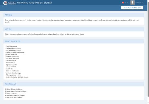 KURUMSAL YÖNETİM BİLGİ SİSTEMİ
