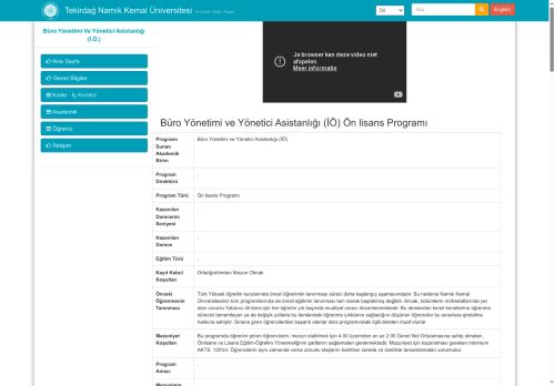 Büro Yönetimi Ve Yönetici Asistanlığı (İ.Ö.)