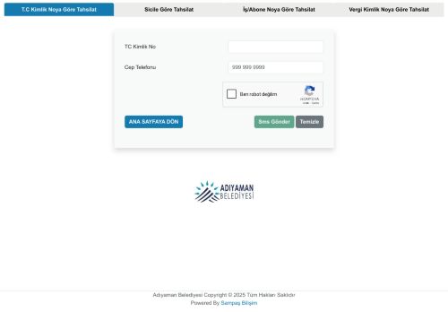 Adıyaman Belediyesi - Online Tahsilat