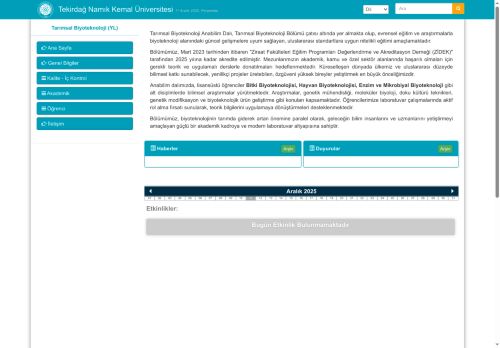 Tarımsal Biyoteknoloji (YL)