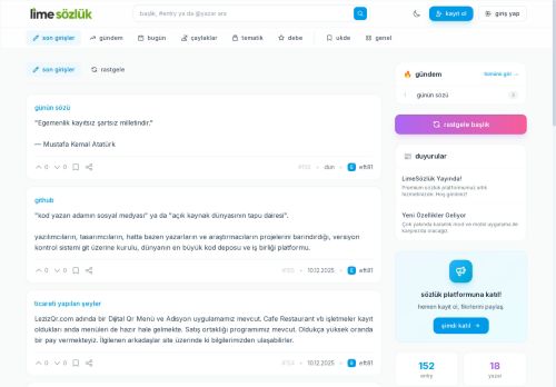 
        Ana Sayfa - LimeSözlük    