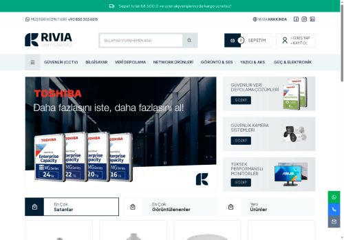 Rivia Bilişim ve Teknoloji | Güvenlik Sistemleri, Bilgisayar ve Network Ürünleri - Konya