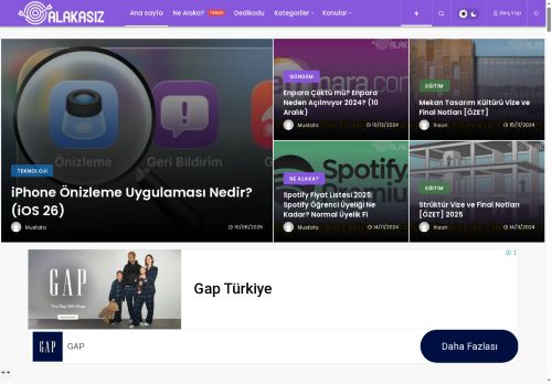 Alakasız - İlgi Çekici İçerik Platformu