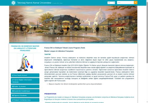 FRANSIZ DİLİ VE EDEBİYATI/ MASTER EN LANGUE ET LITTERATURE FRANÇAISES