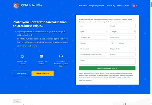Çanakkale Onsekiz Mart Üniversitesi Elektronik Sertifika Yönetim Sistemi